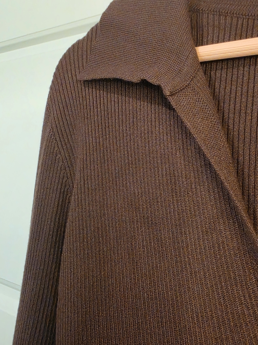 House of Harlow 1960 Ribbed Polo Midi Dress Brown size Large - Picture 4 of 6